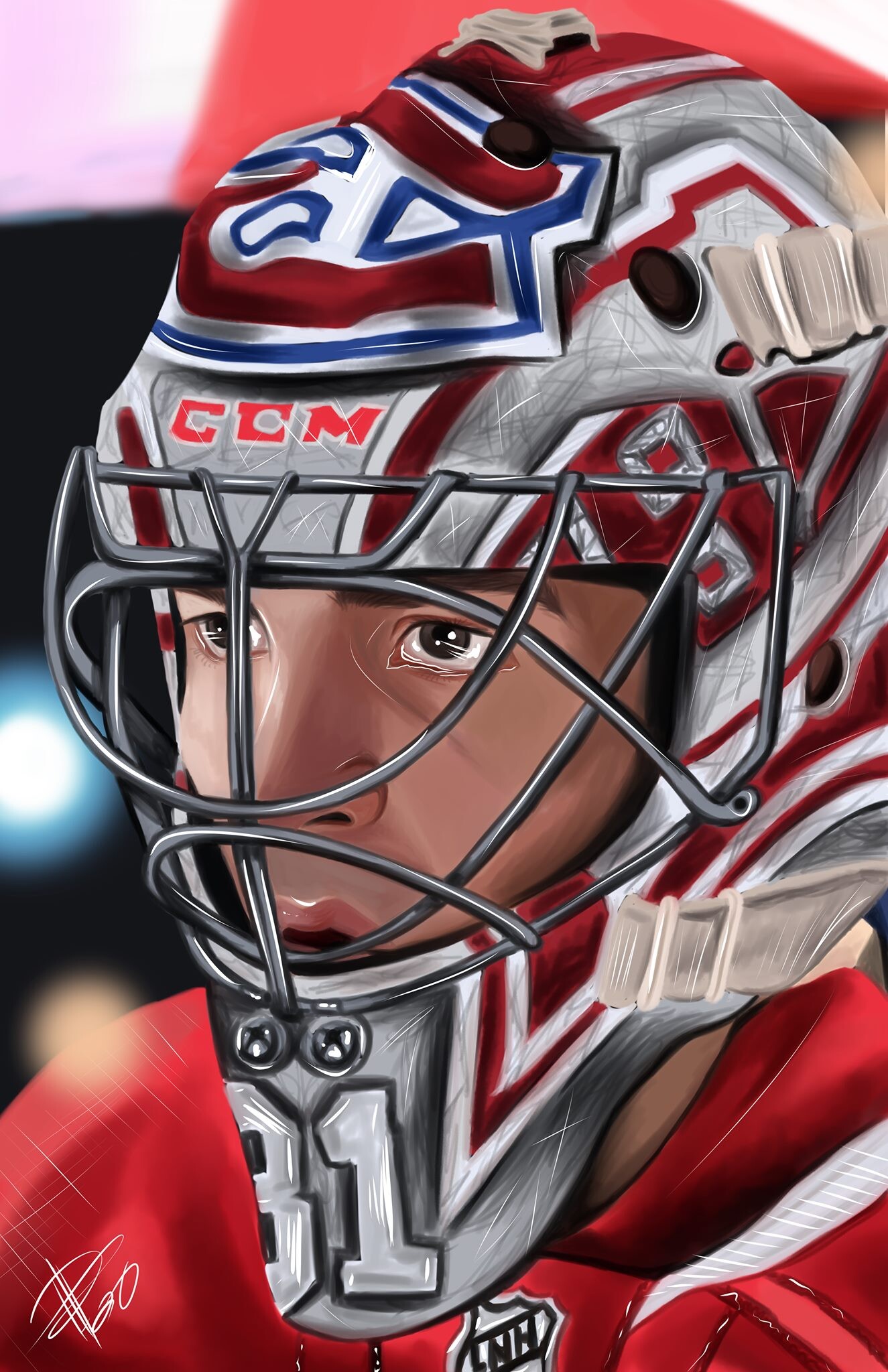 Drawing of Montreal Canadiens goalie Carey Price : r/hockey
