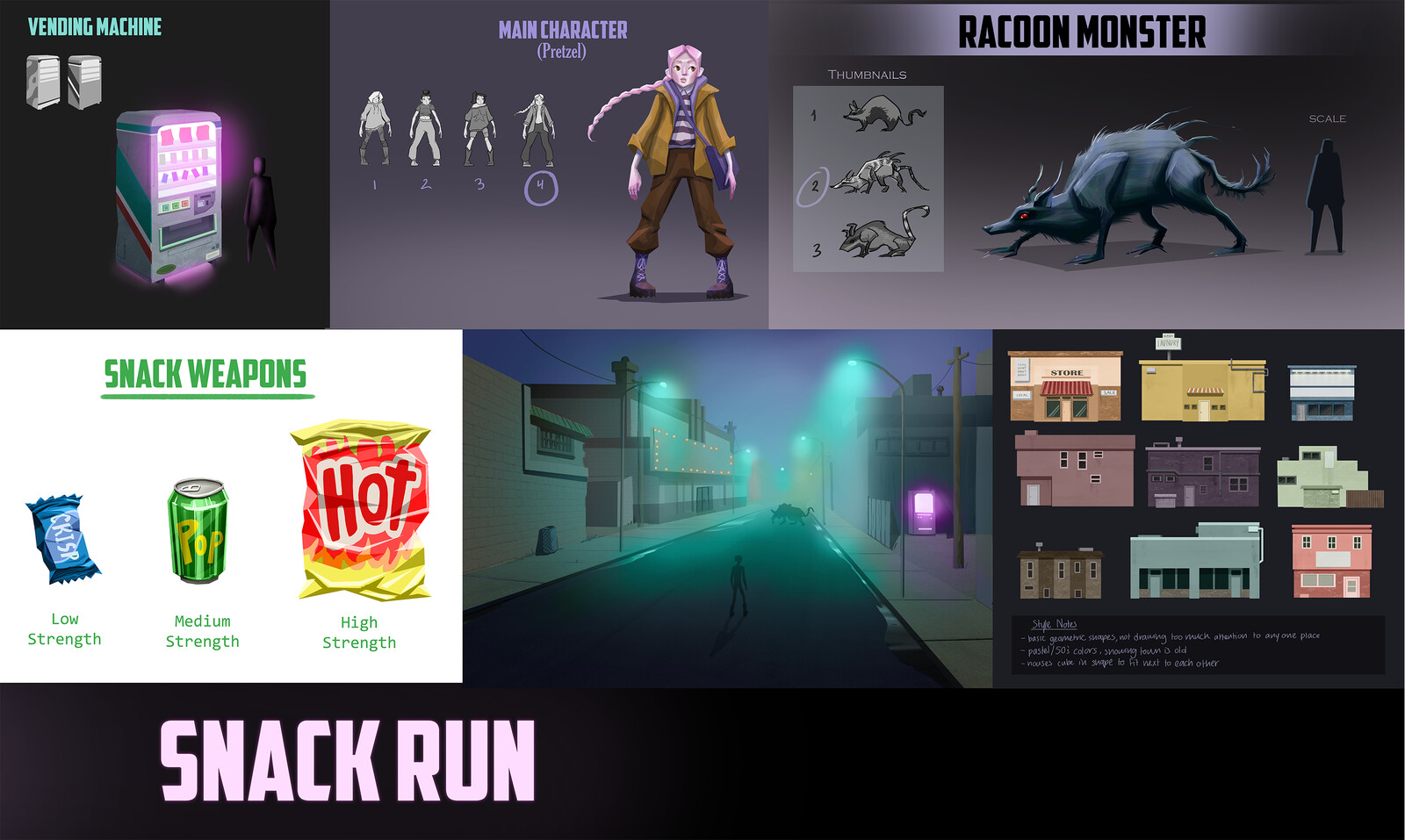 "Snack Run" game concepts