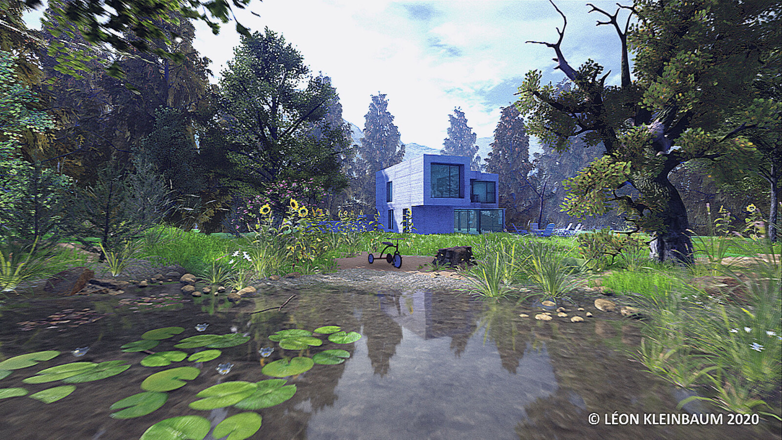 Exterior Visualization UR4, "House by the lake"