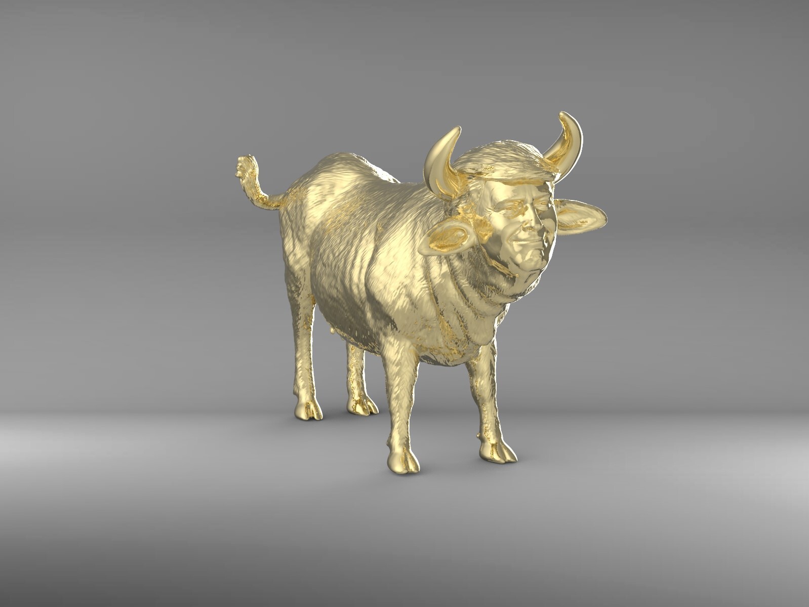 Artstation Donald Trump Golden Calf Cow Brendon Burke On the left there is aaron and the golden calf, or ''vasikka'' in finnish. donald trump golden calf cow brendon burke