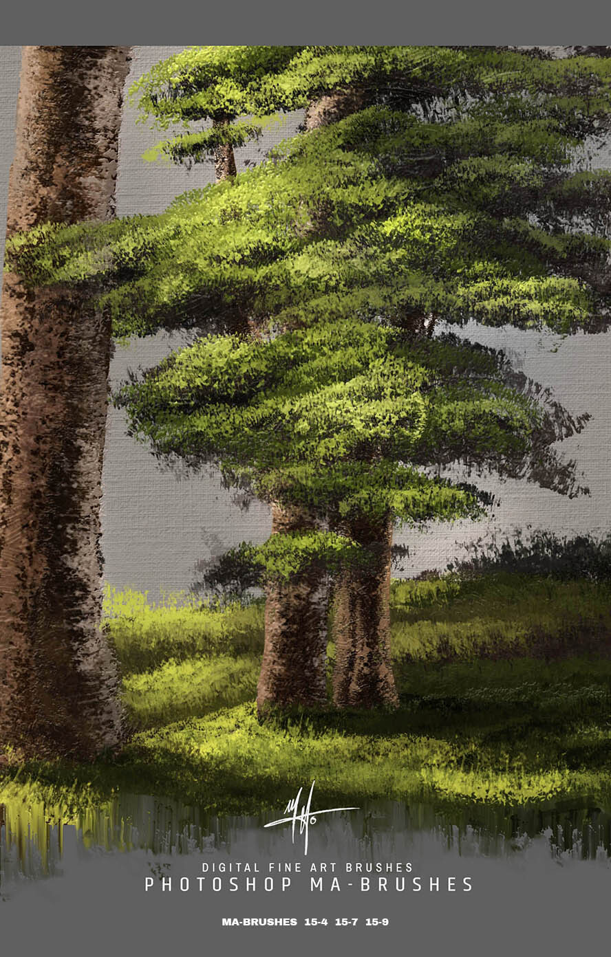 Digital Painting Brushes - Use these Brushes for creating trees like a real Master!
