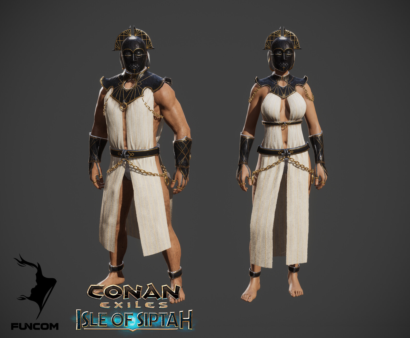 Light Armor set from Conan Exiles, the Isle of Siptah DLC map. 