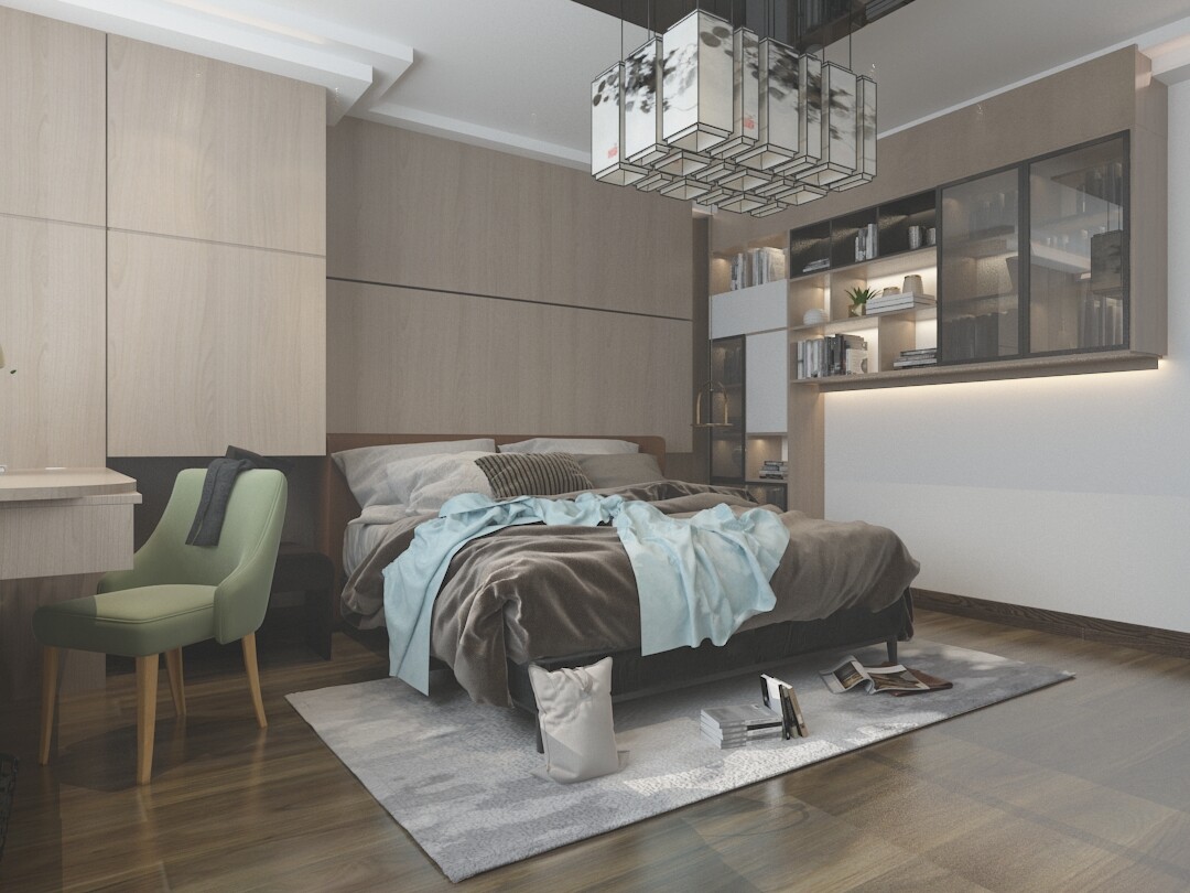 Modern chinese sale bedroom