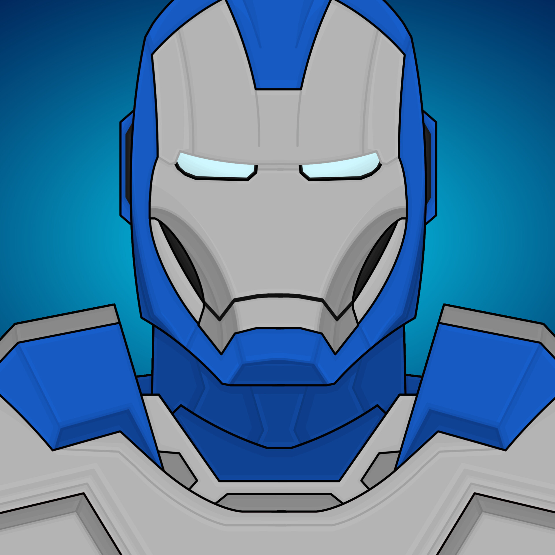 ArtStation   Iron Man Mark 20 “Blue Steel” Armor