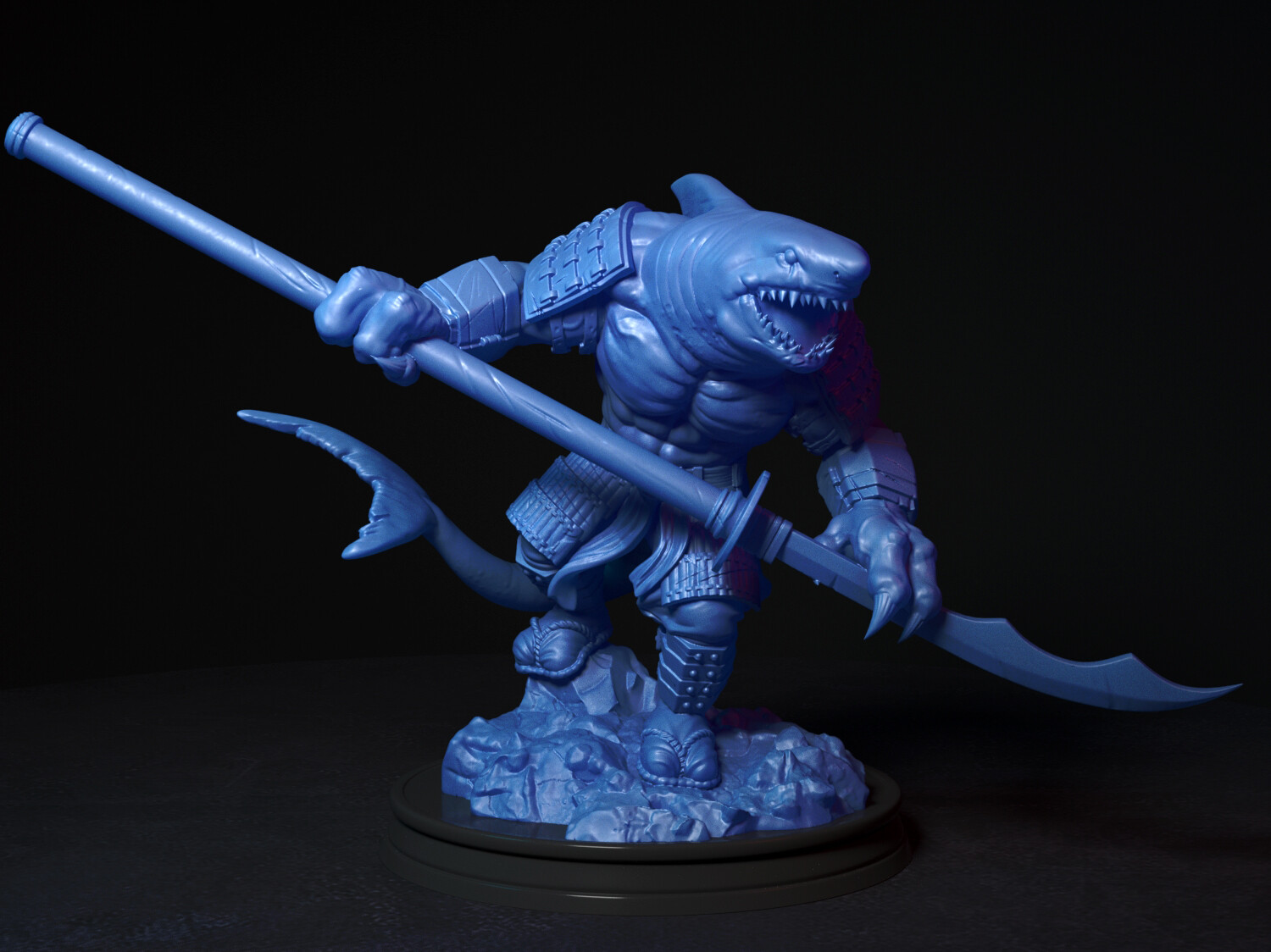 石粉粘土作品「The Shark and the Samurai」 石粉粘土作品「The Shark and the Samurai」 立体・オブジェ マーク
