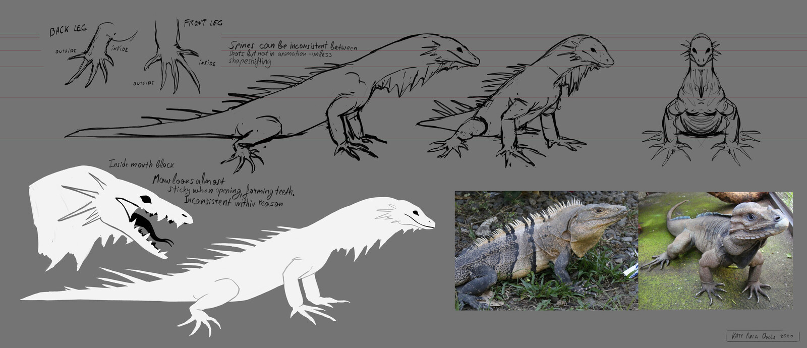 Lizard Monster form animation reference