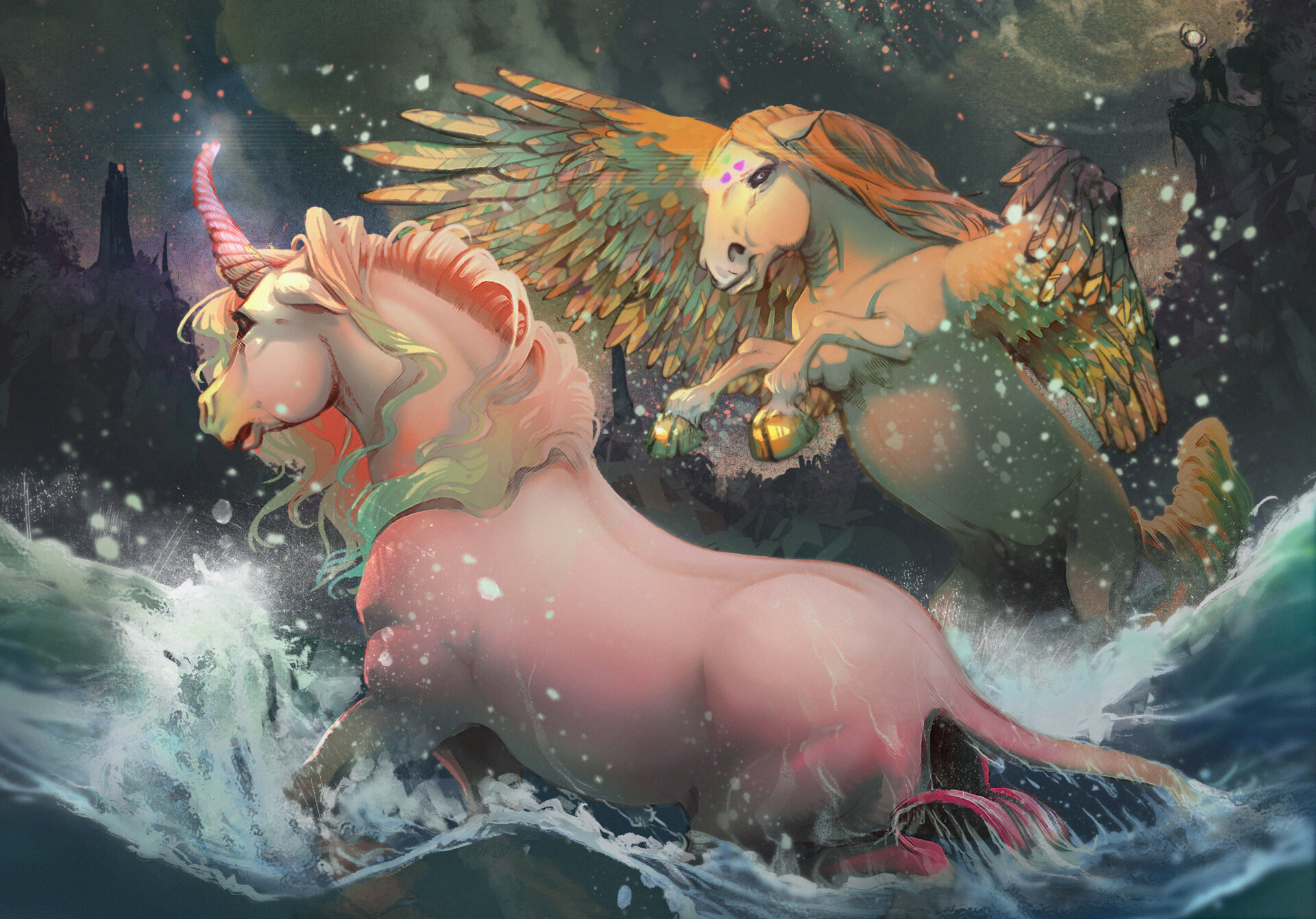 ArtStation - Unicorn vs. Pegasus
