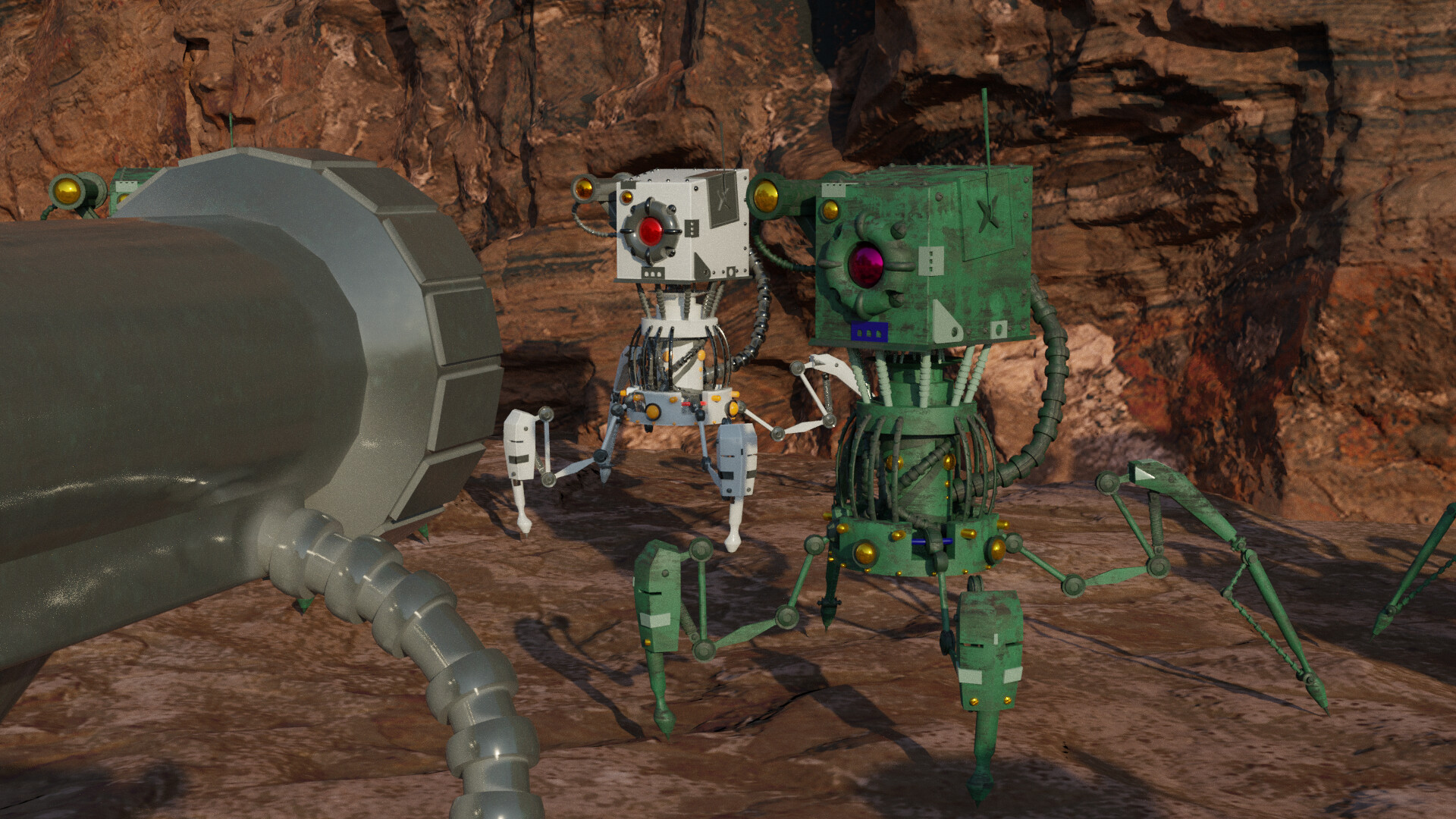 ArtStation Spider in Mars Planet | Sci-fi 3D Environment Scene Creation