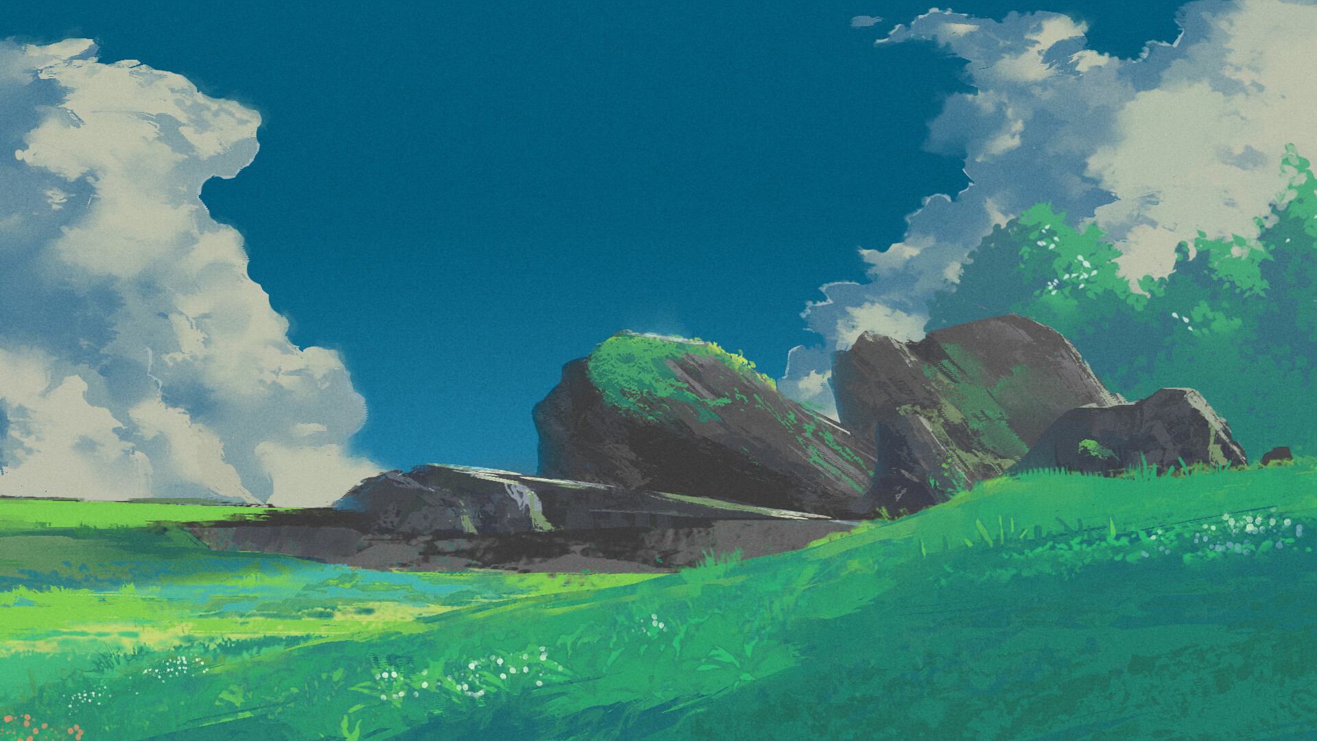 ArtStation - Ghibli stylized background