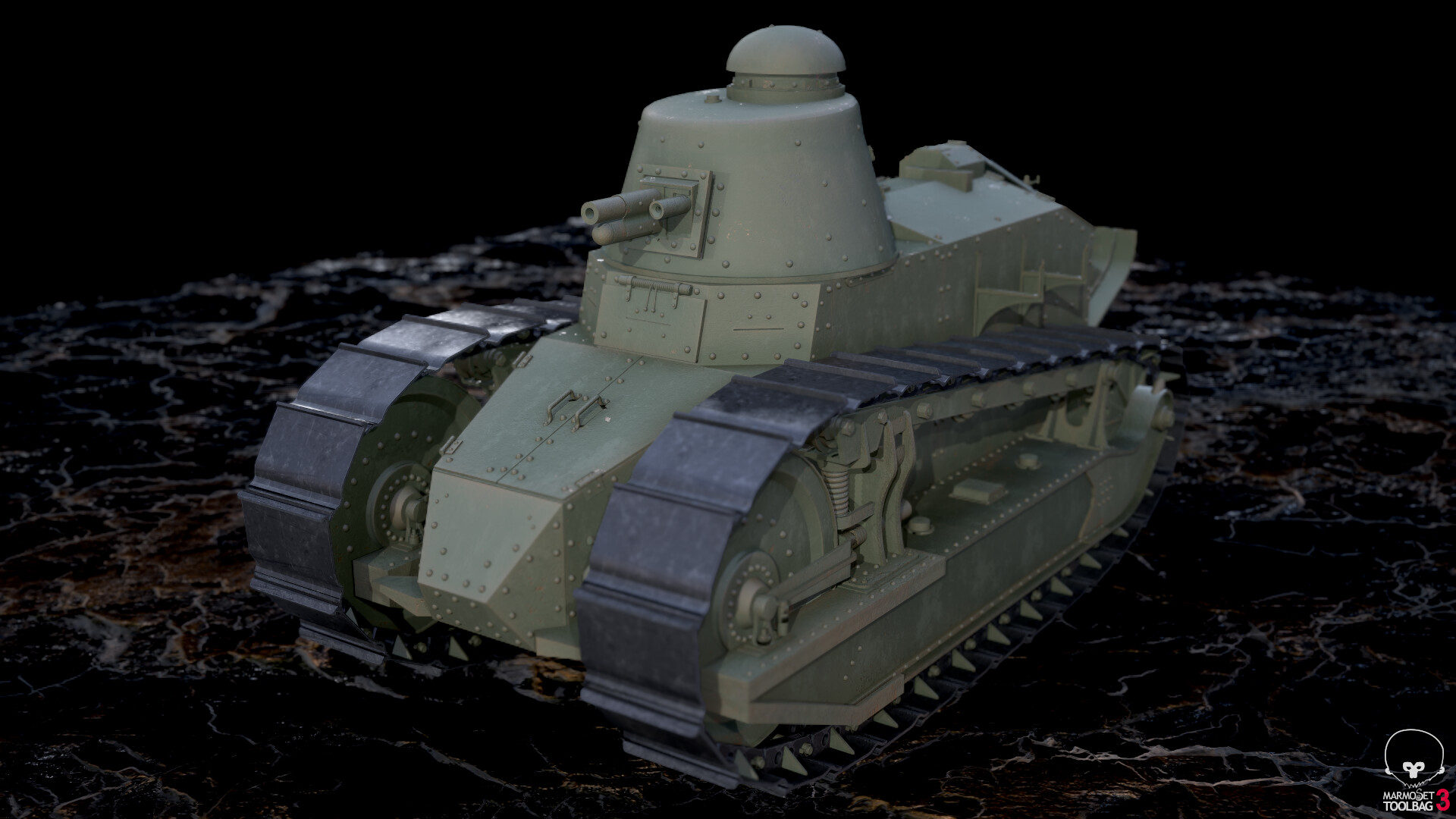 Renault FT Tank - Realtime Turntable