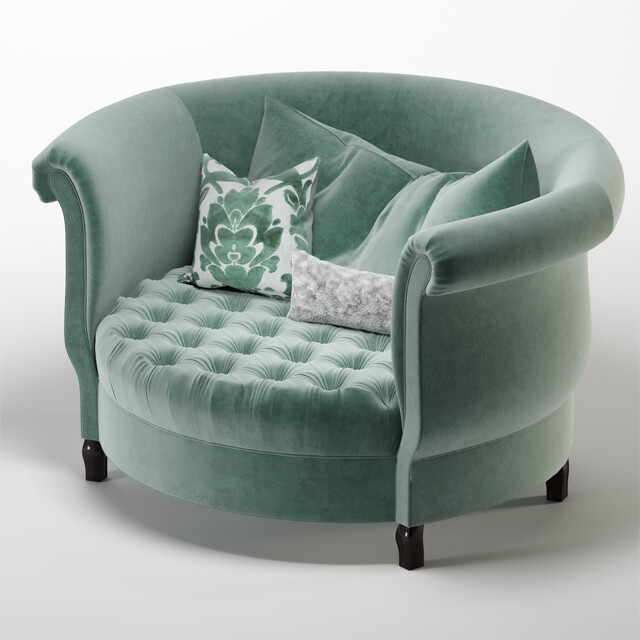 teal cuddle chair
