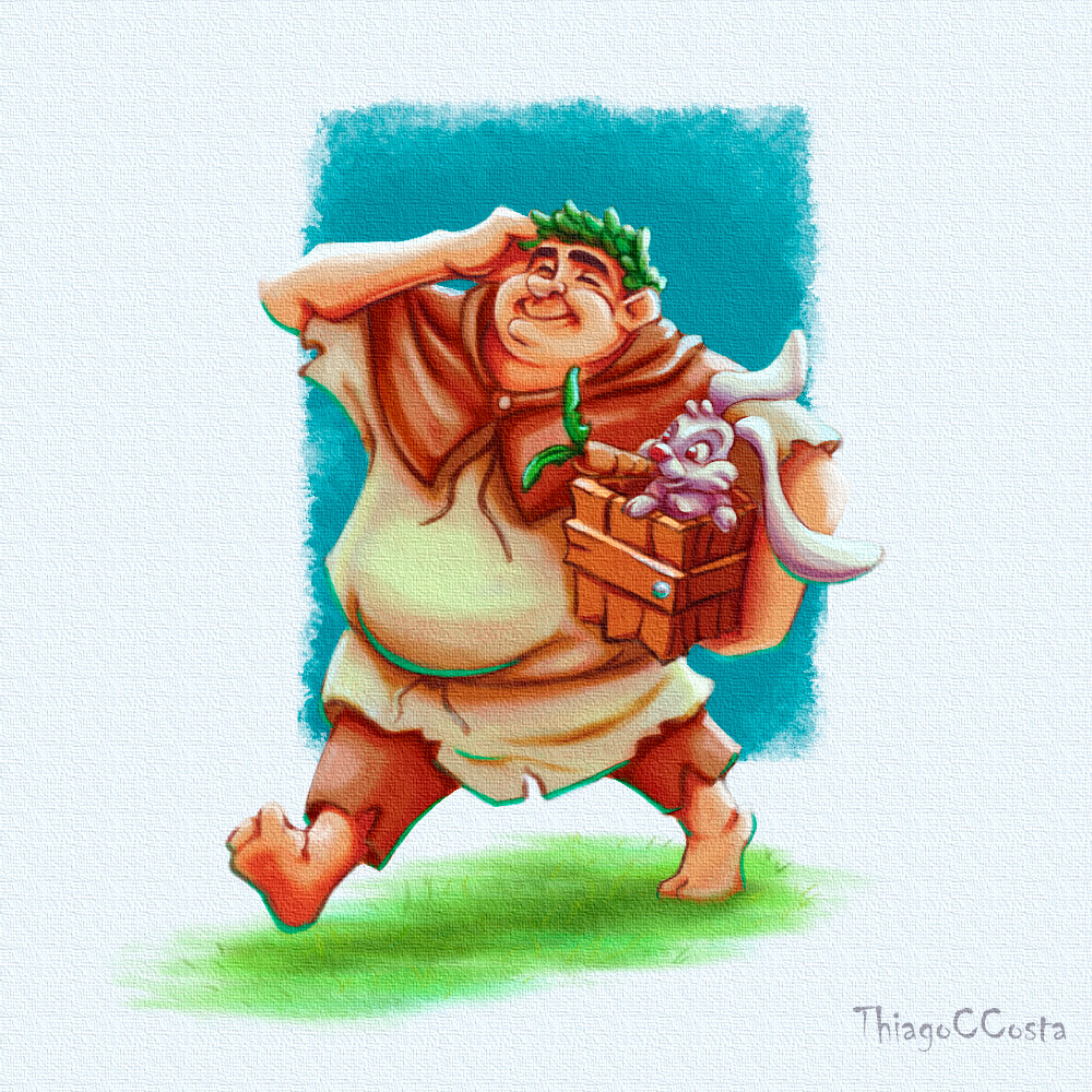 ArtStation Kind peasant with a leaf crown