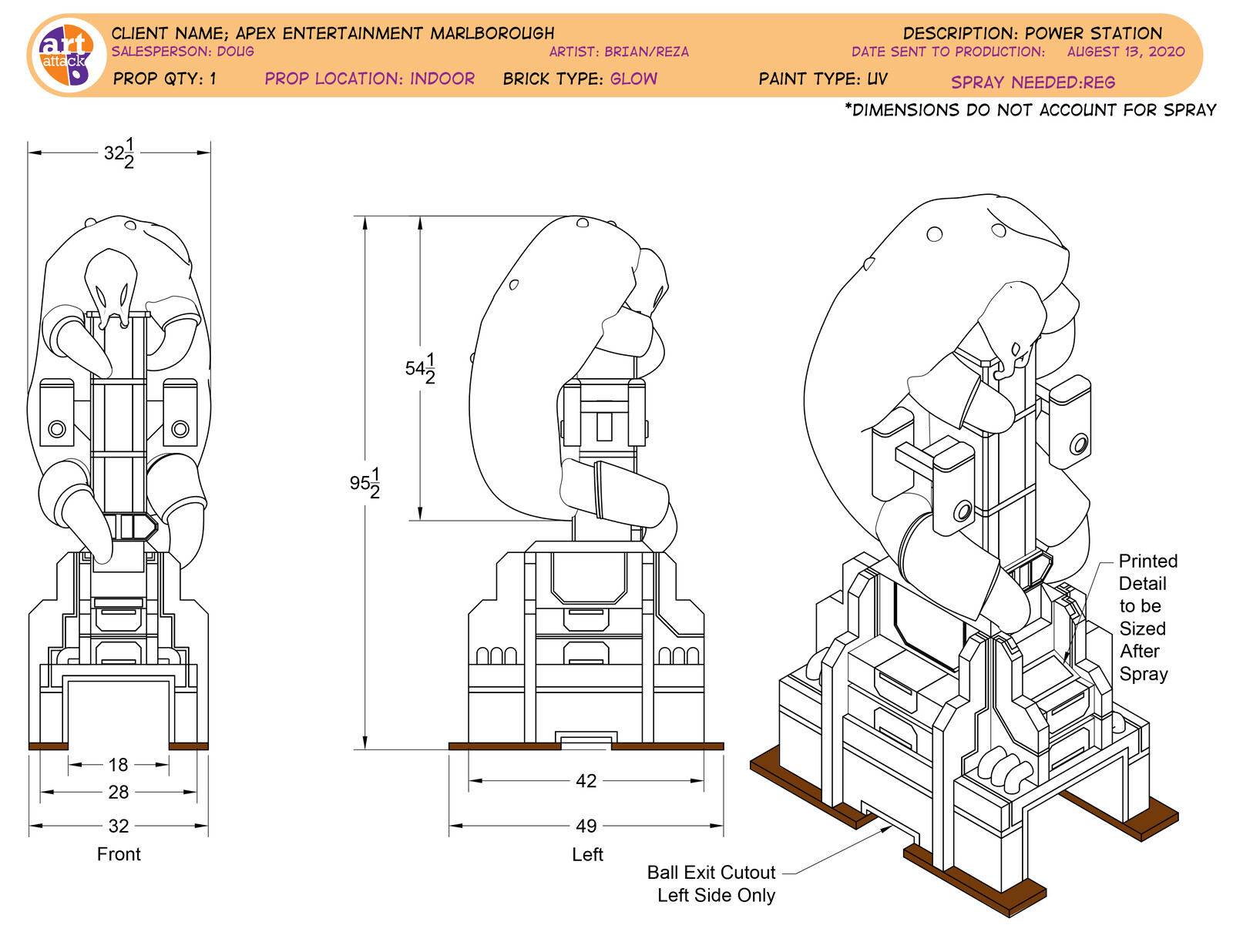 Working Drawing done for production