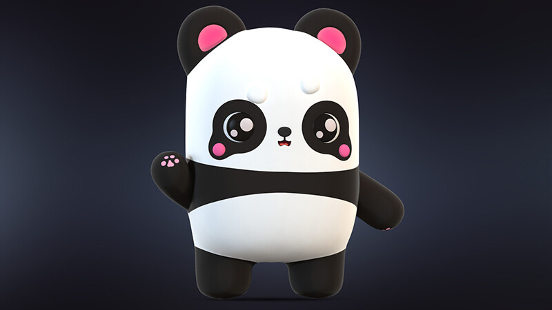 ArtStation - Cartoon Panda Bear