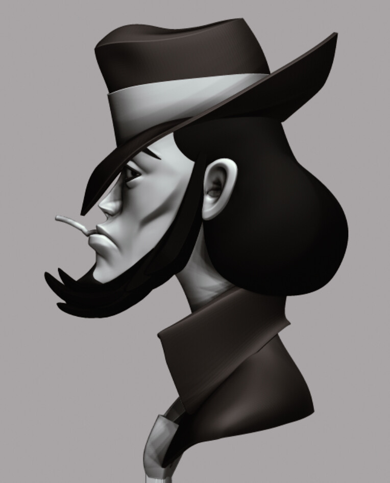 Artistic Framework Jigen 3 D Wood Relief characters Lupin III