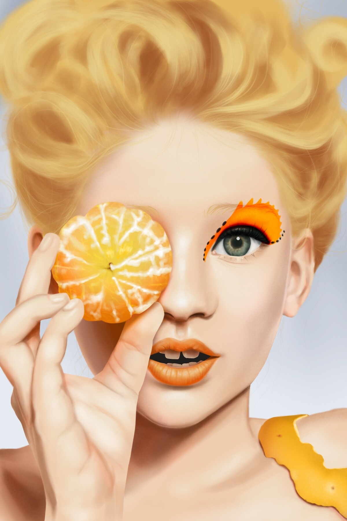 ArtStation - Portrait of the Tangerine Girl