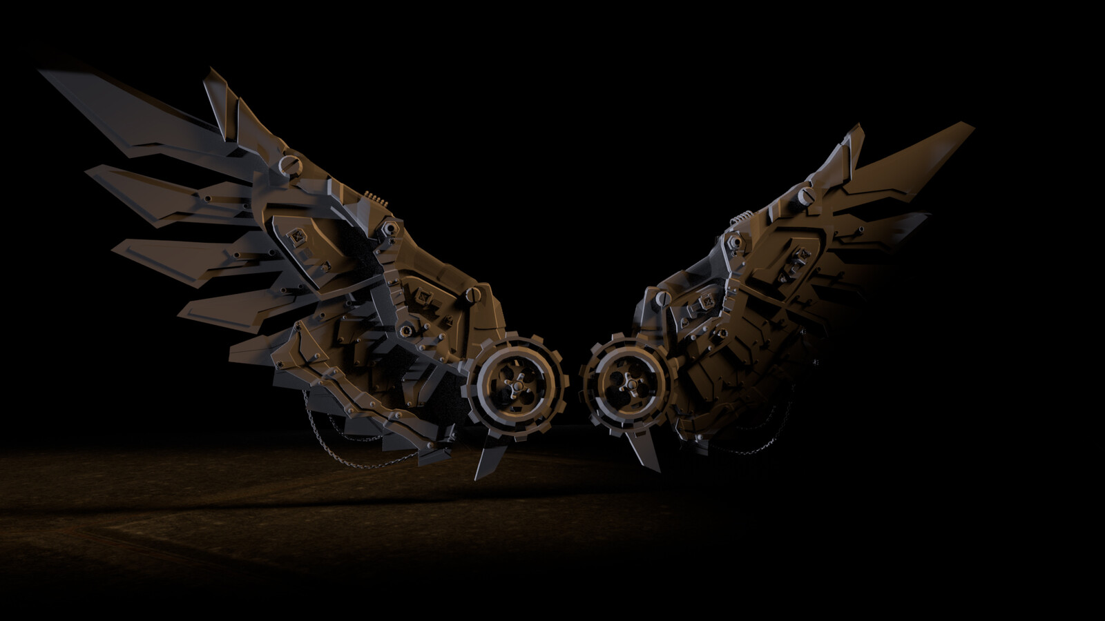 Back view of the wings