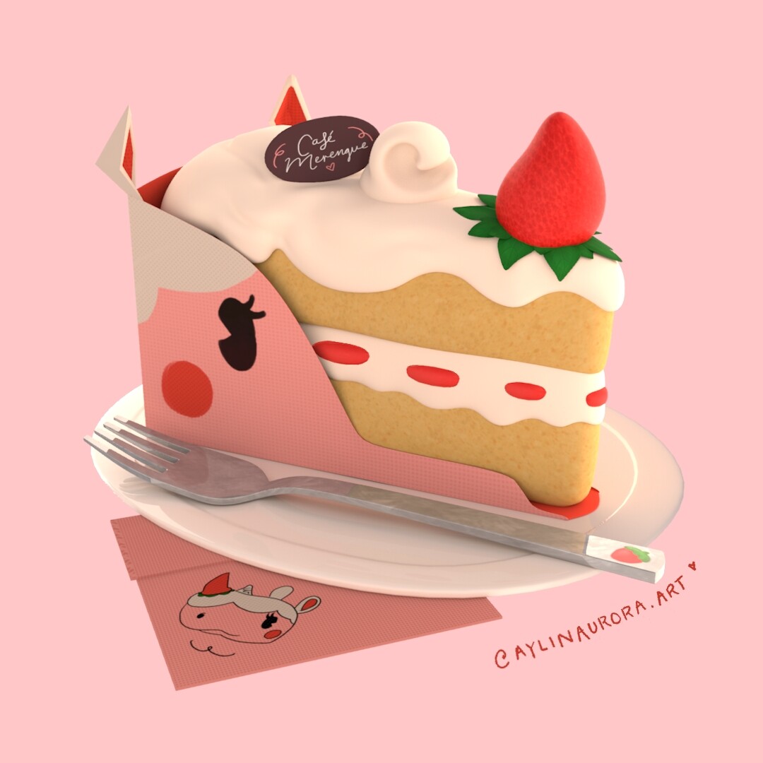 ArtStation Merengue Cake (ACNH fan art)