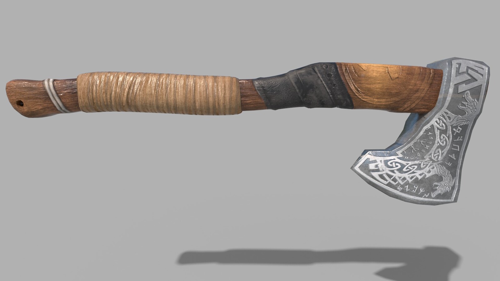 A viking axe inspired by the model from "Viking Style" shop.