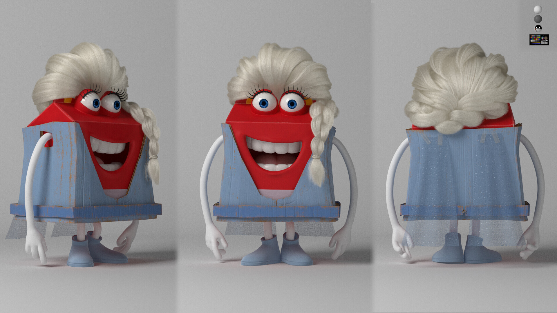 ArtStation McDonalds Elsa Hair Grooming