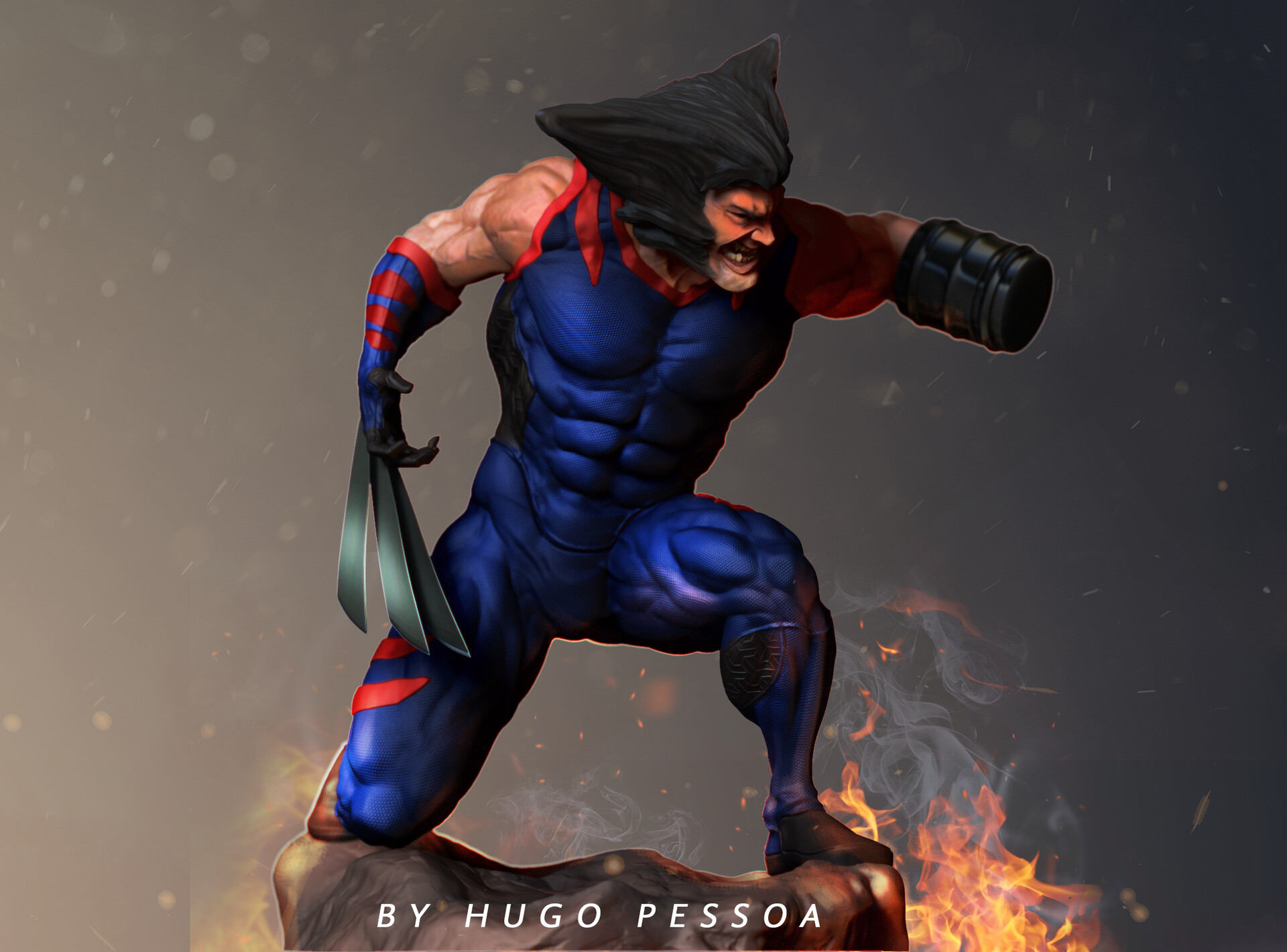 Artstation Weapon X Statue Wolverine Age Of Apocalypse