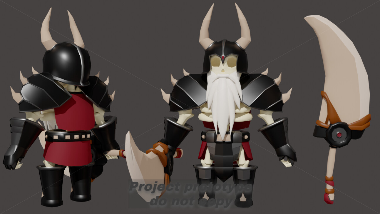 Low poly 3D model of the prototype