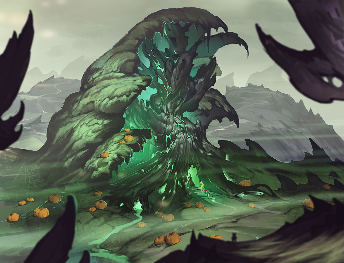 ArtStation The castle of the toxic witch