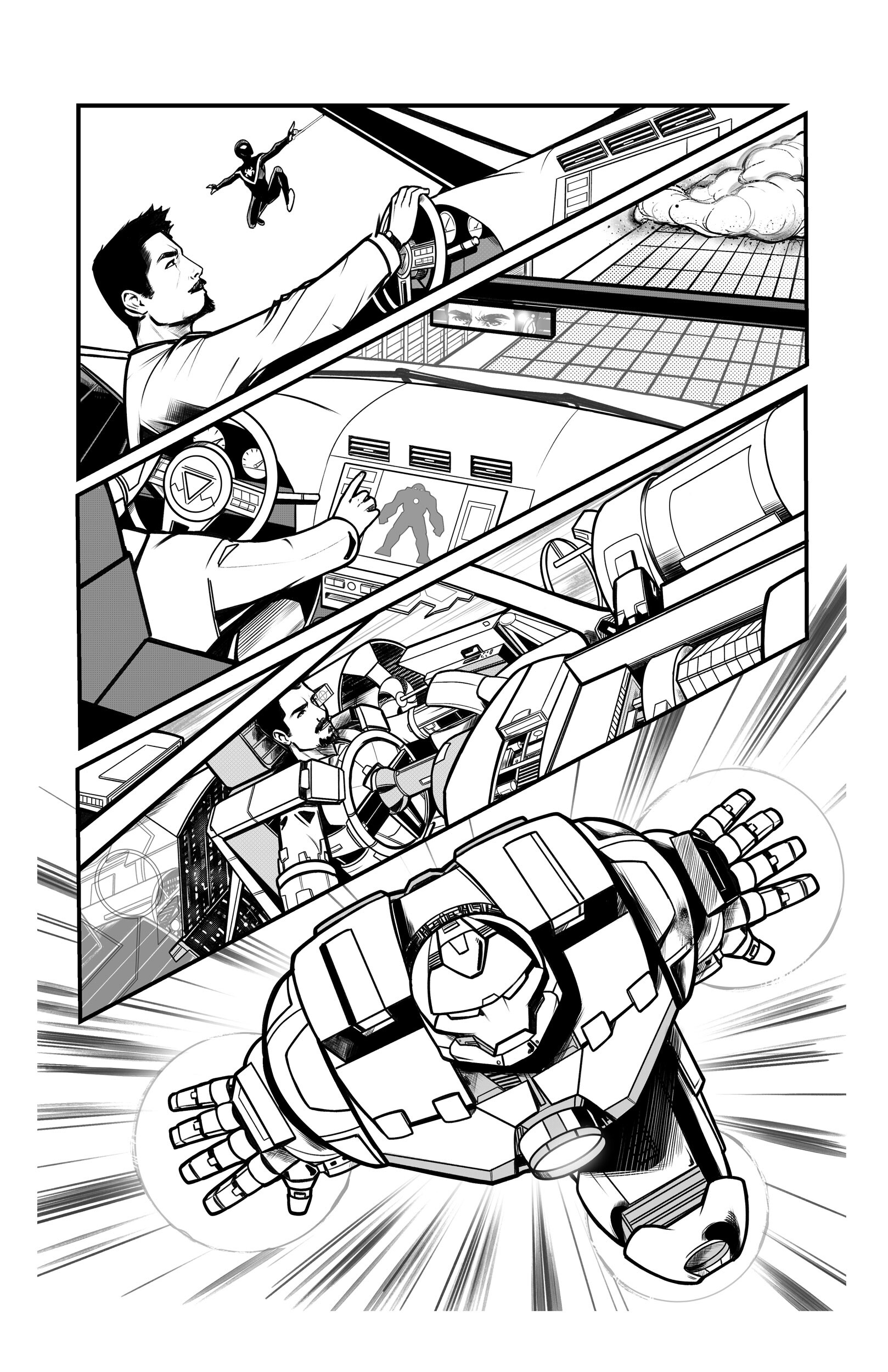 Drew Norman - Avengers - Sample Comic Pages, image size:1618x2500