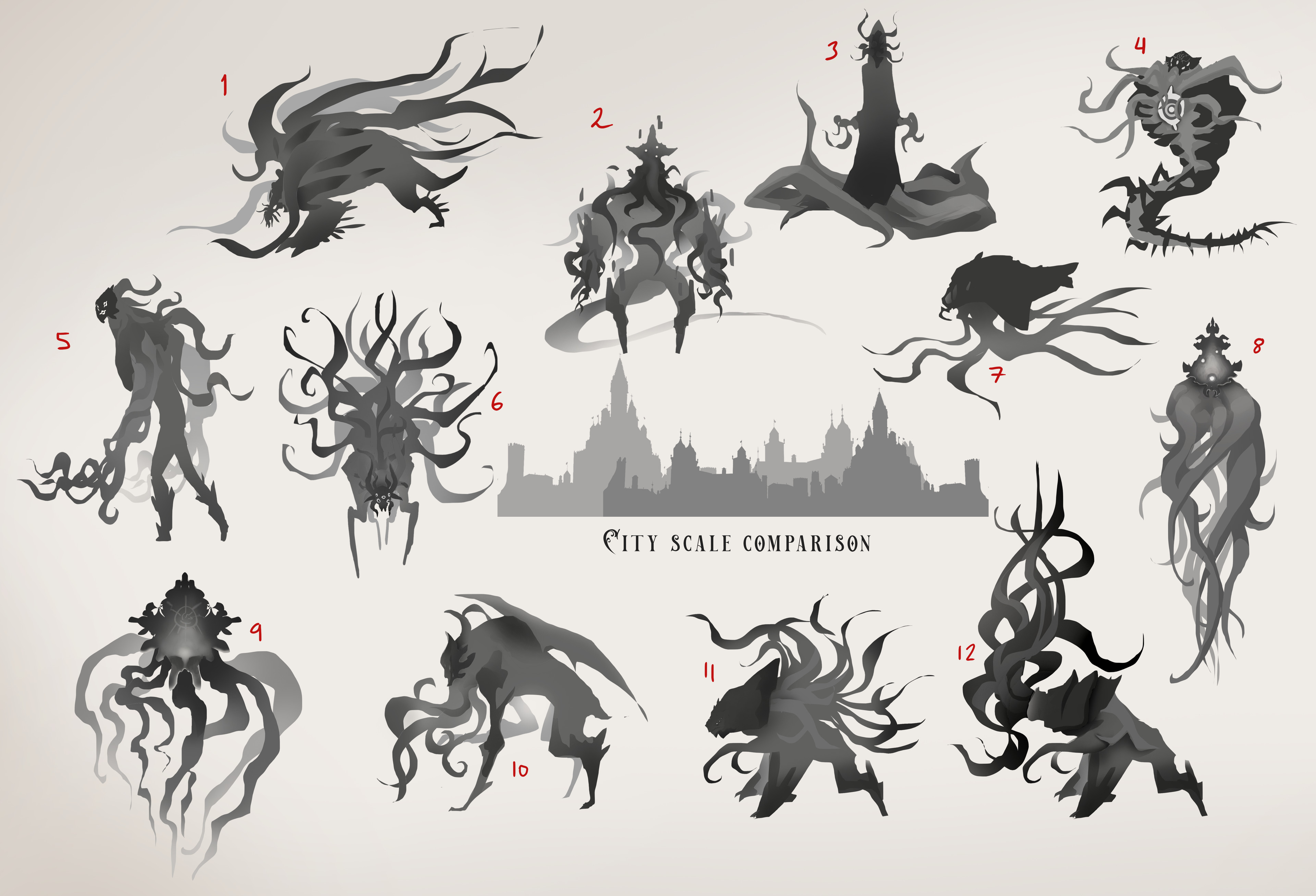 Monster silhouettes