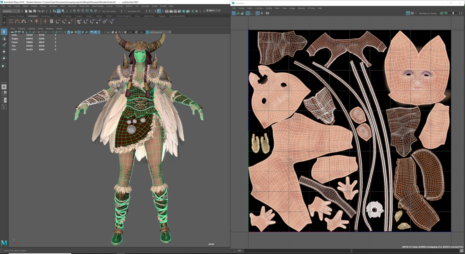 Skin texture- made in Substance painter and photoshop