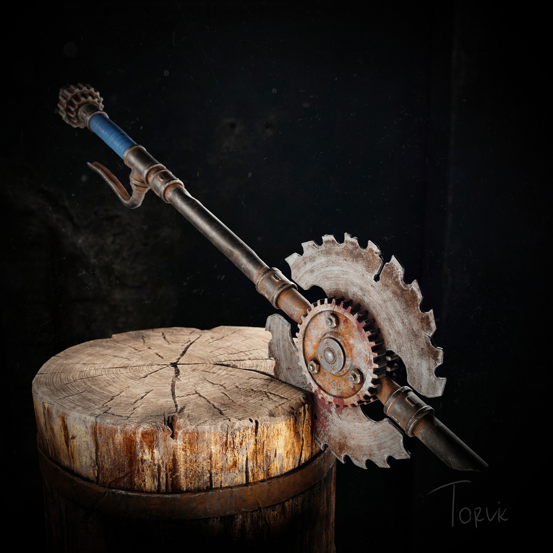 ArtStation Post apocalyptic axe