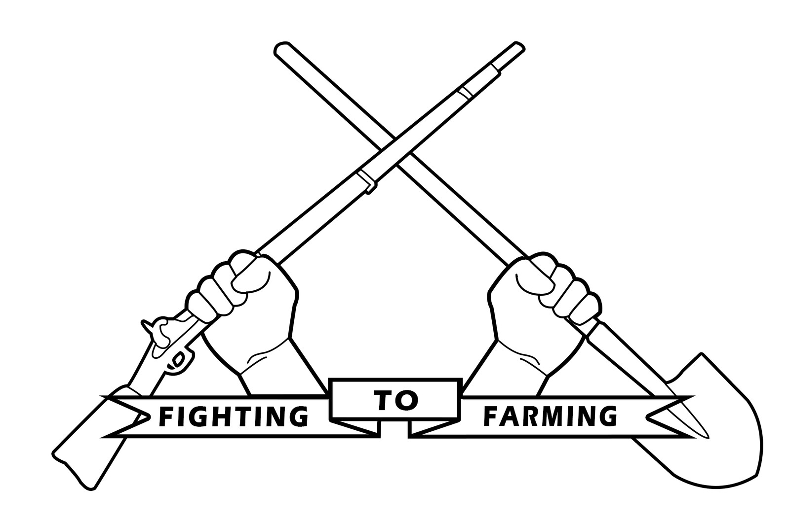 The second F2F logo concept (B&amp;W Musket Version)