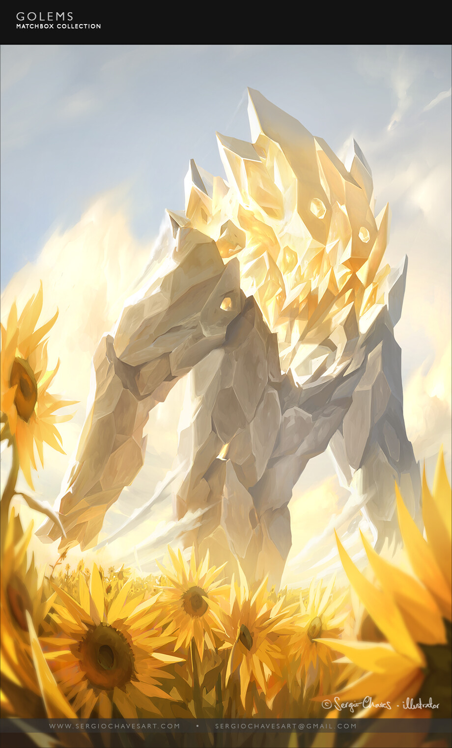 Golem - Light. 

I decided to portray all Golems as gentle giants in positive, uplifting attitudes and framing