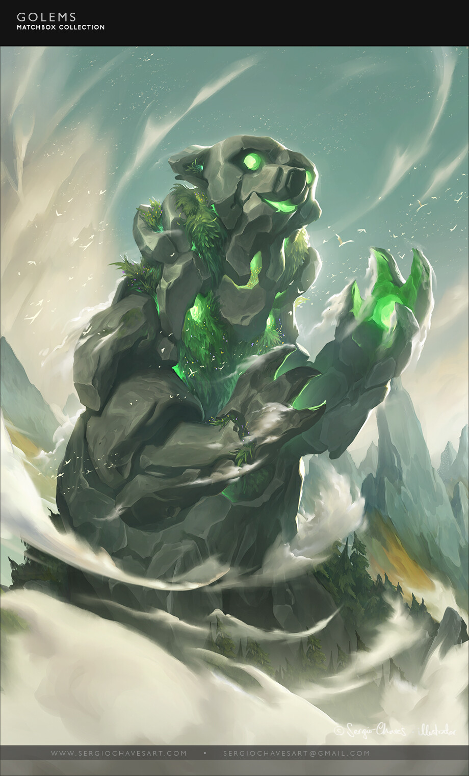 Golem - Life

I decided to portray all Golems as gentle giants in positive, uplifting attitudes and framing