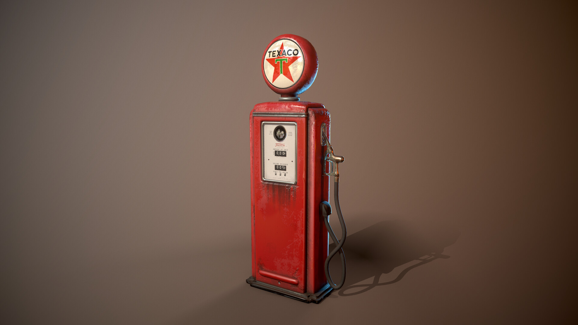 Old texaco gas pump top