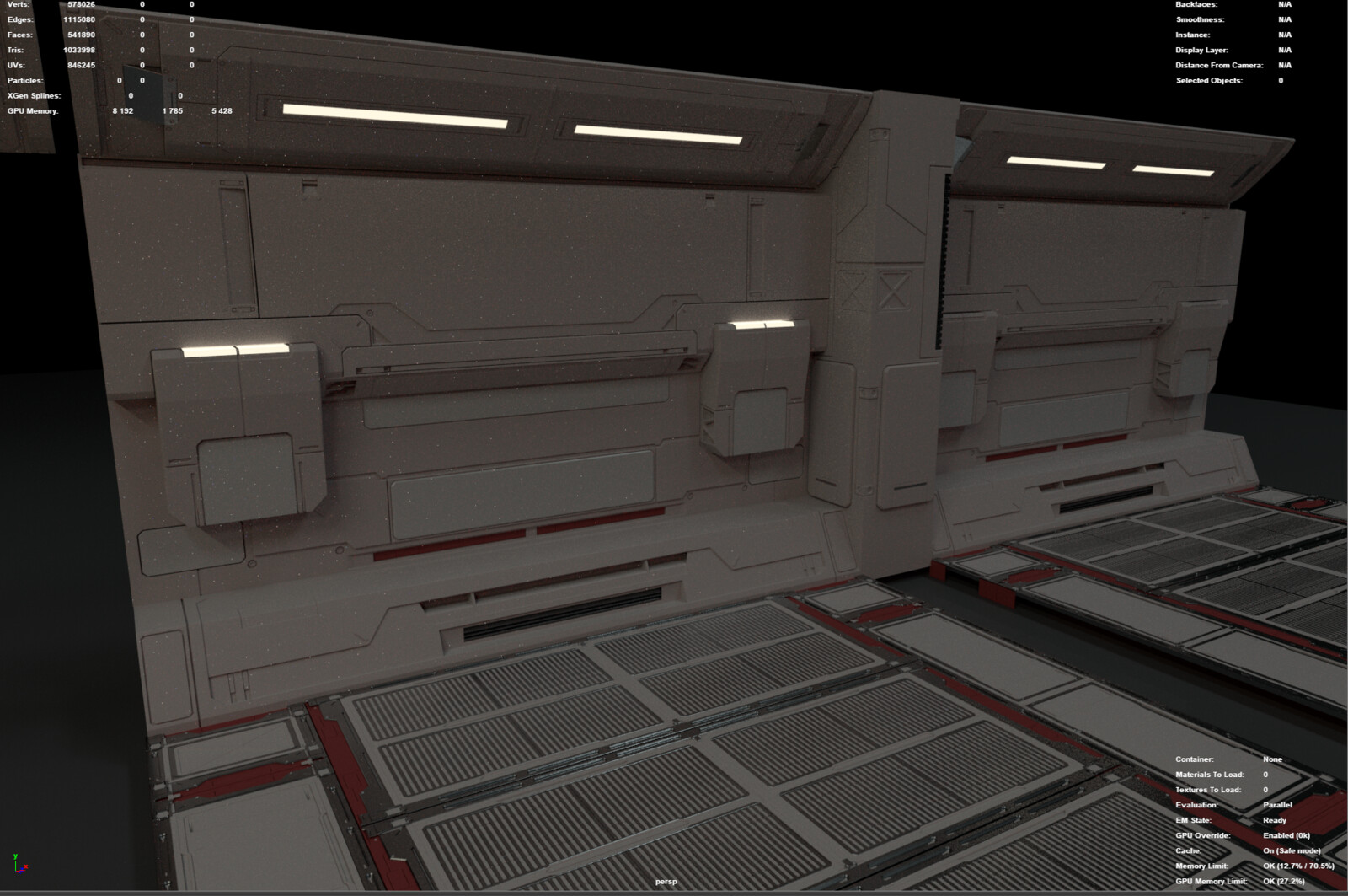 First two wall Panels done, playing also around with illumination