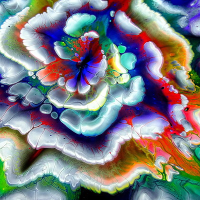 373) 🌈 SPIN ART~ RAINBOW reverse flower dip ~ MUST SEE!! ~ Acrylic pour  painting ~ Paint #WithMe 