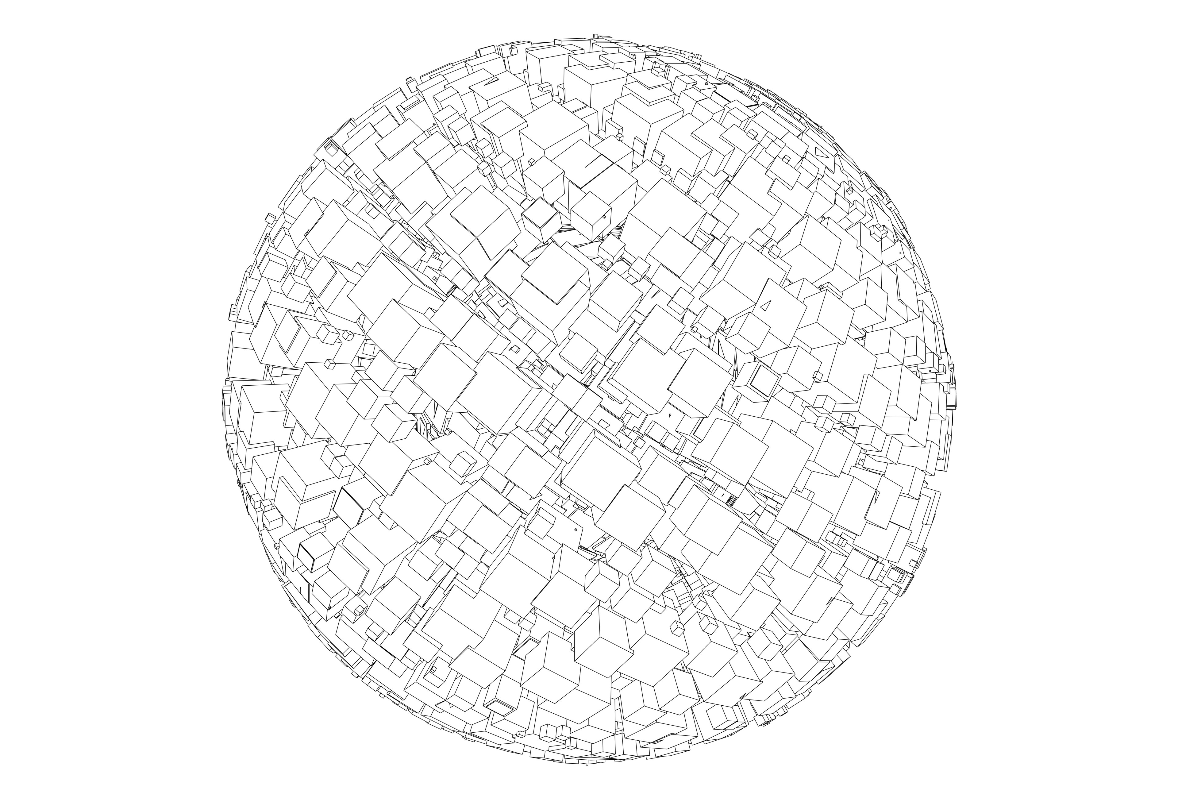 Nested Spheres 2.5 (bw) 
