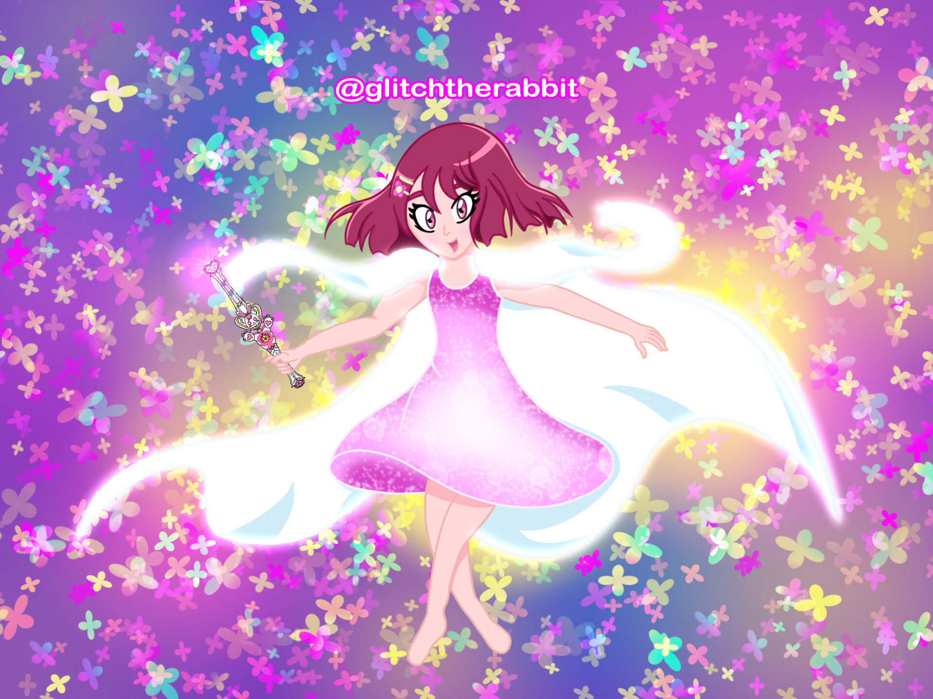 Cara Dykes Johnson Healing Good Precure Cure Grace Re Draw Healing hands free vector art. cara dykes johnson healing good