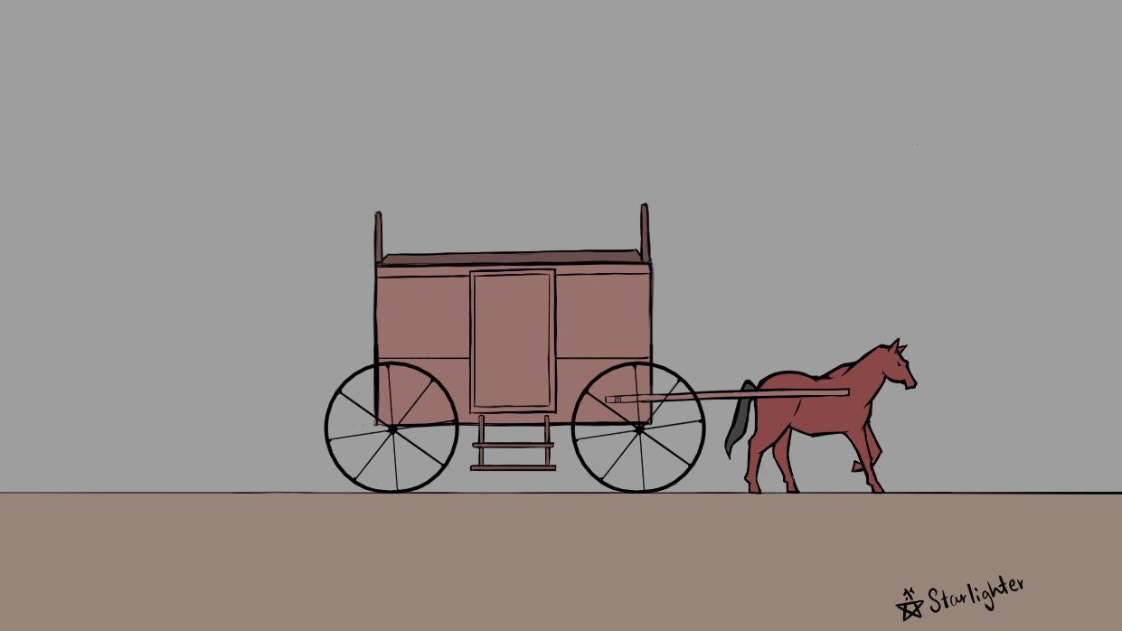 Horse Drawn Carriage Cartoon