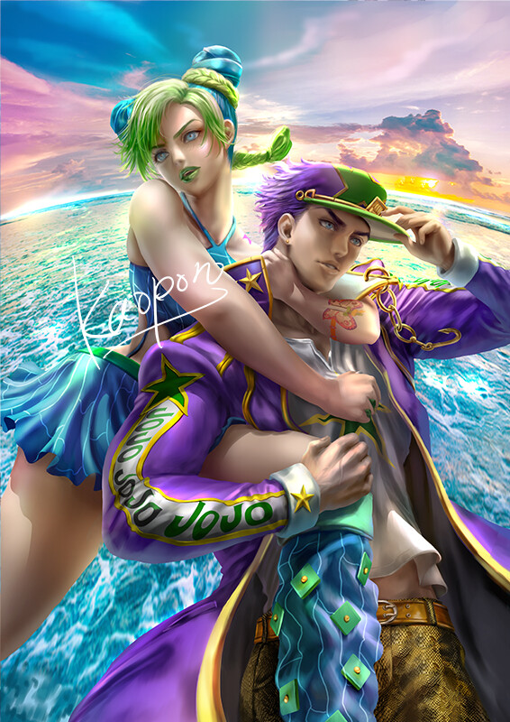 ArtStation Jotaro and Jolyne / JOJO