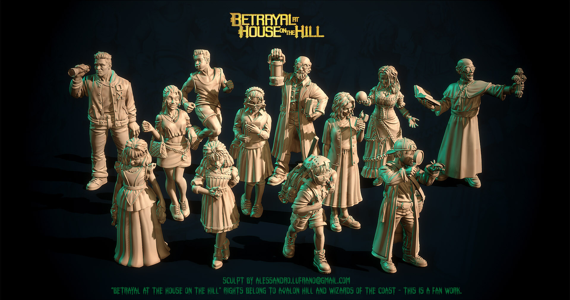 Betrayal at House on the HillVivian/Zostra Miniature and Character Card 