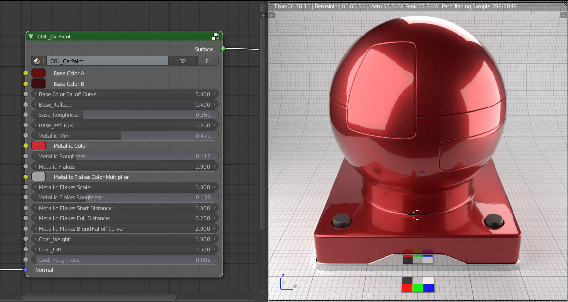 ArtStation Advanced car paint shader for Blender & Cycles