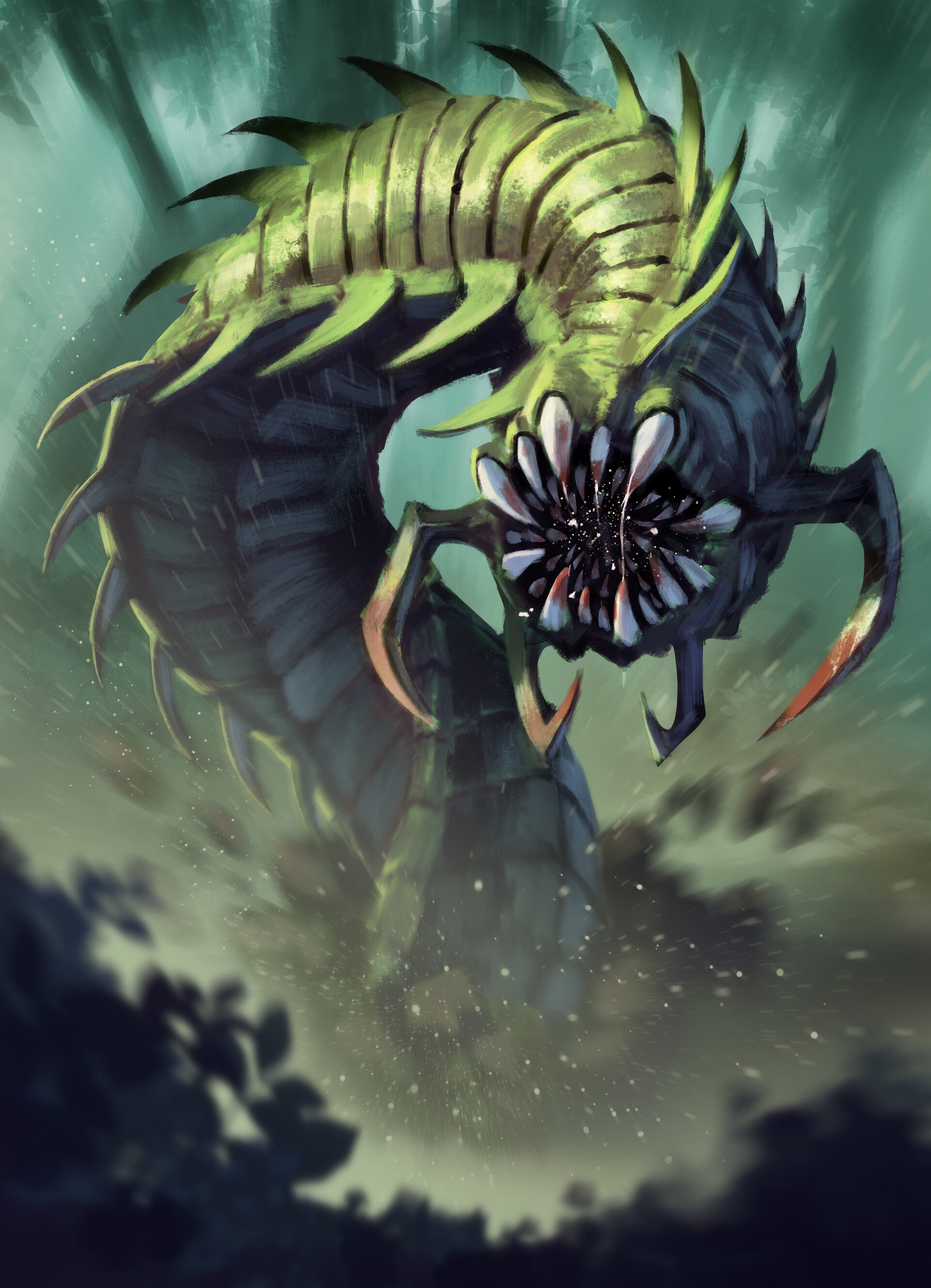 ArtStation - Monster Card: Giant worm