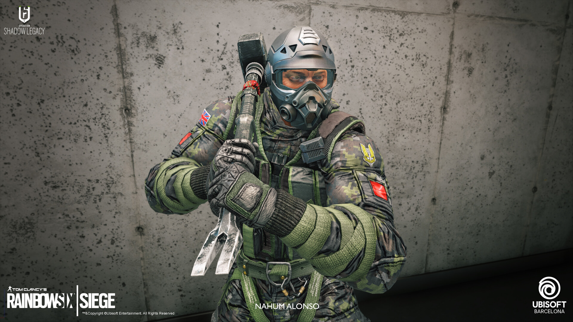 Nahum Alonso Rainbow Six Siege Sledge Adaptive Protection HeadGear