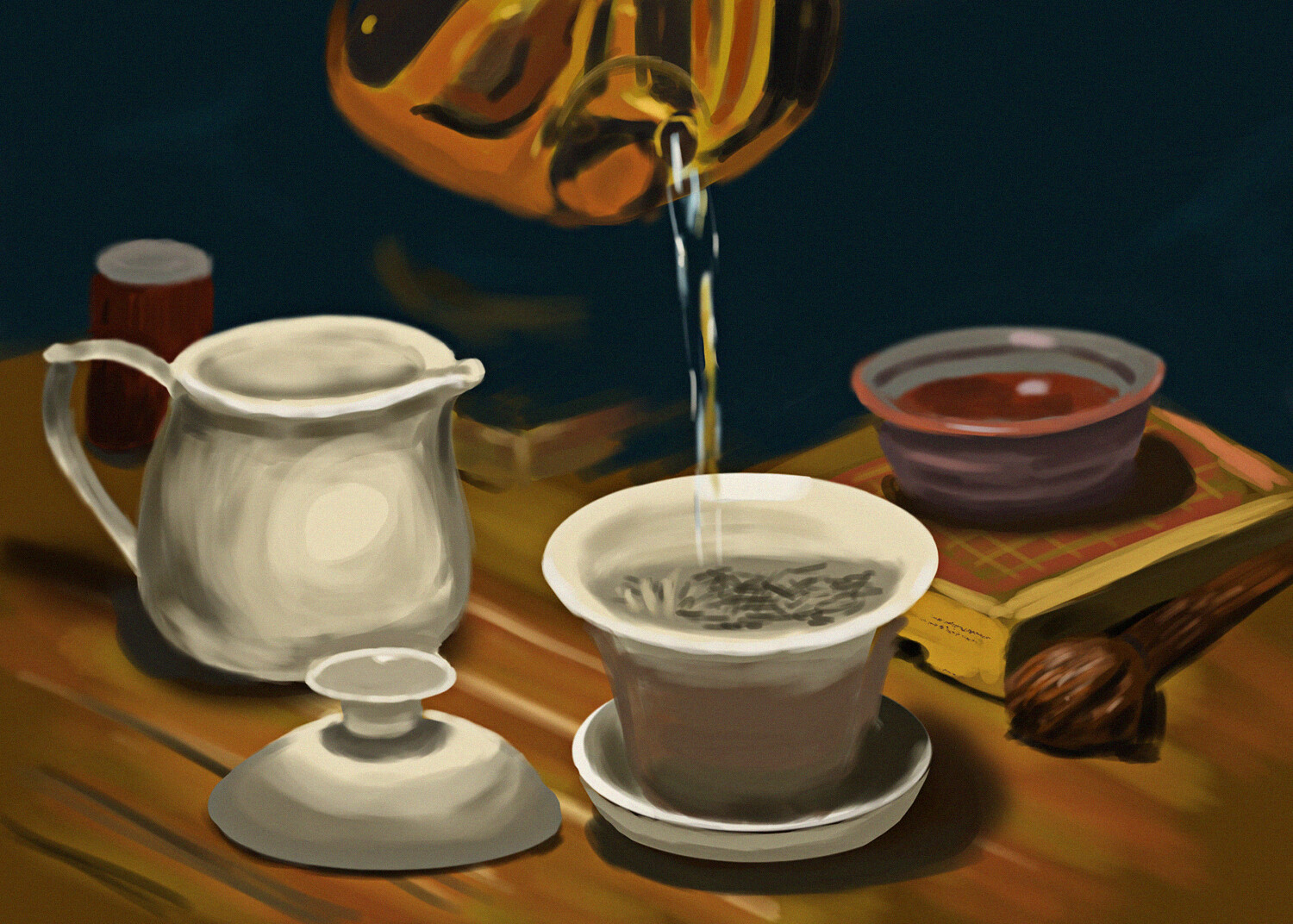 ArtStation - Chinese Tea a Still Life Painting