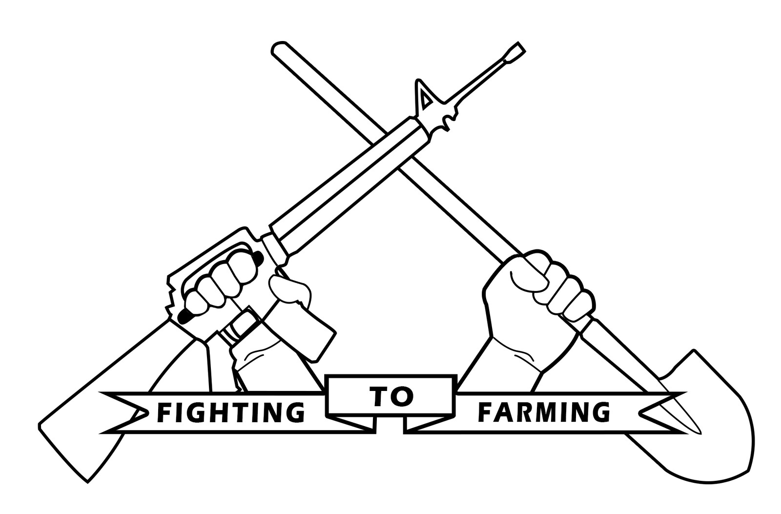 The second version, of the second F2F logo concept (B&amp;W AR Version)