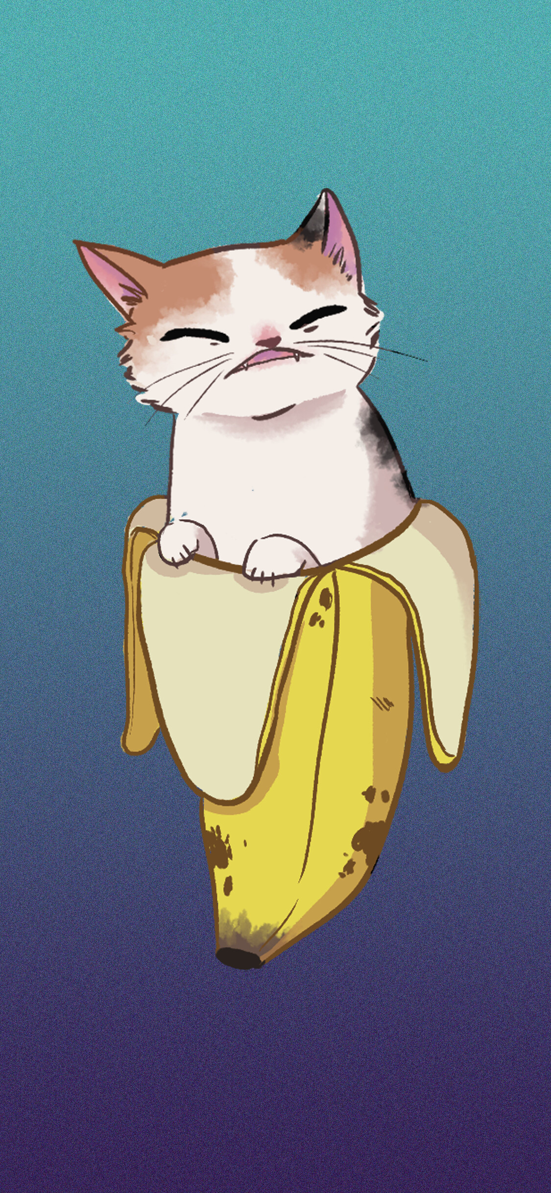 Ana Blockveld - Commission Phone Wallpaper Design Banana Cat