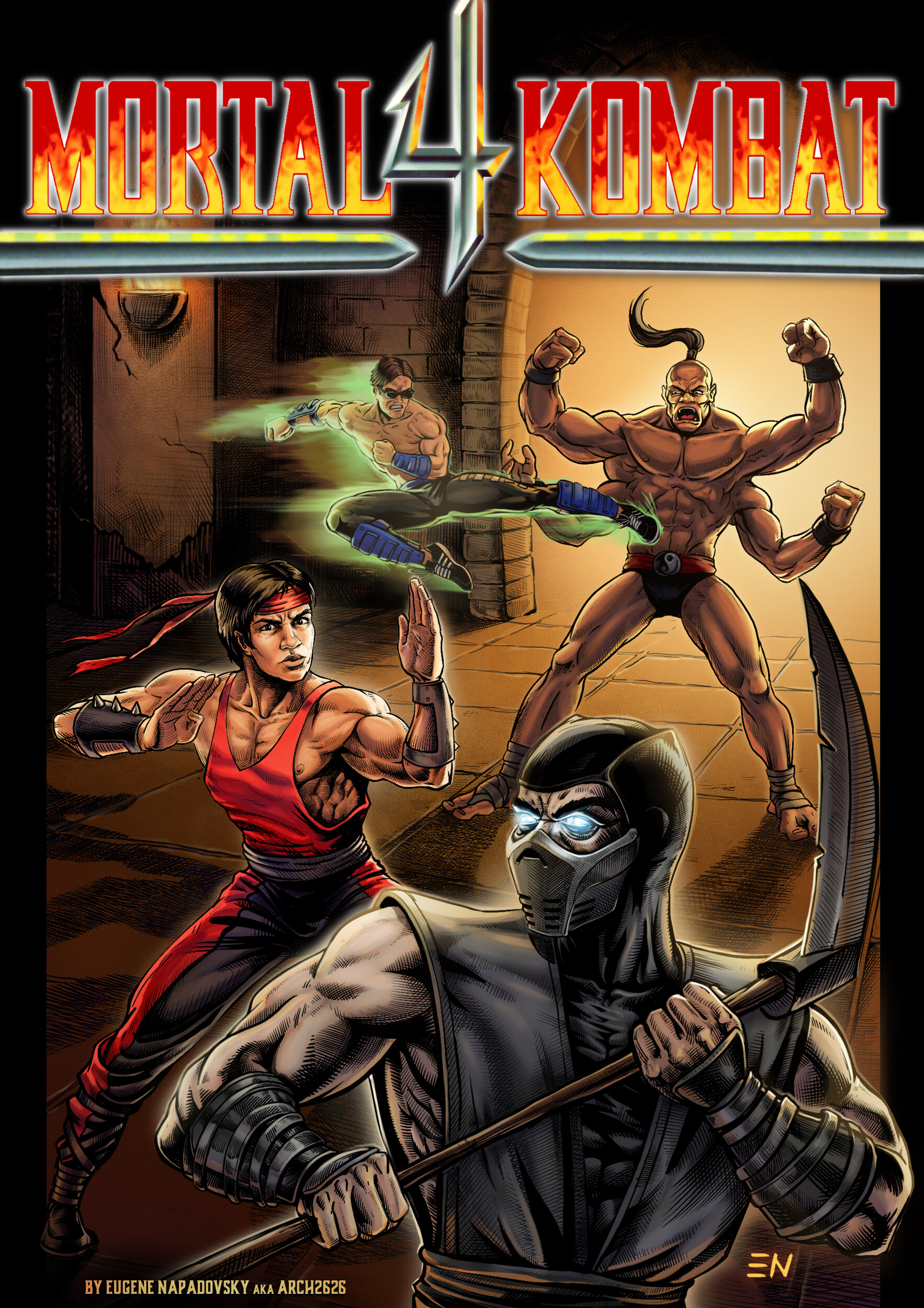 Eugene Napadovsky - MORTAL KOMBAT 4 #3 comic cover