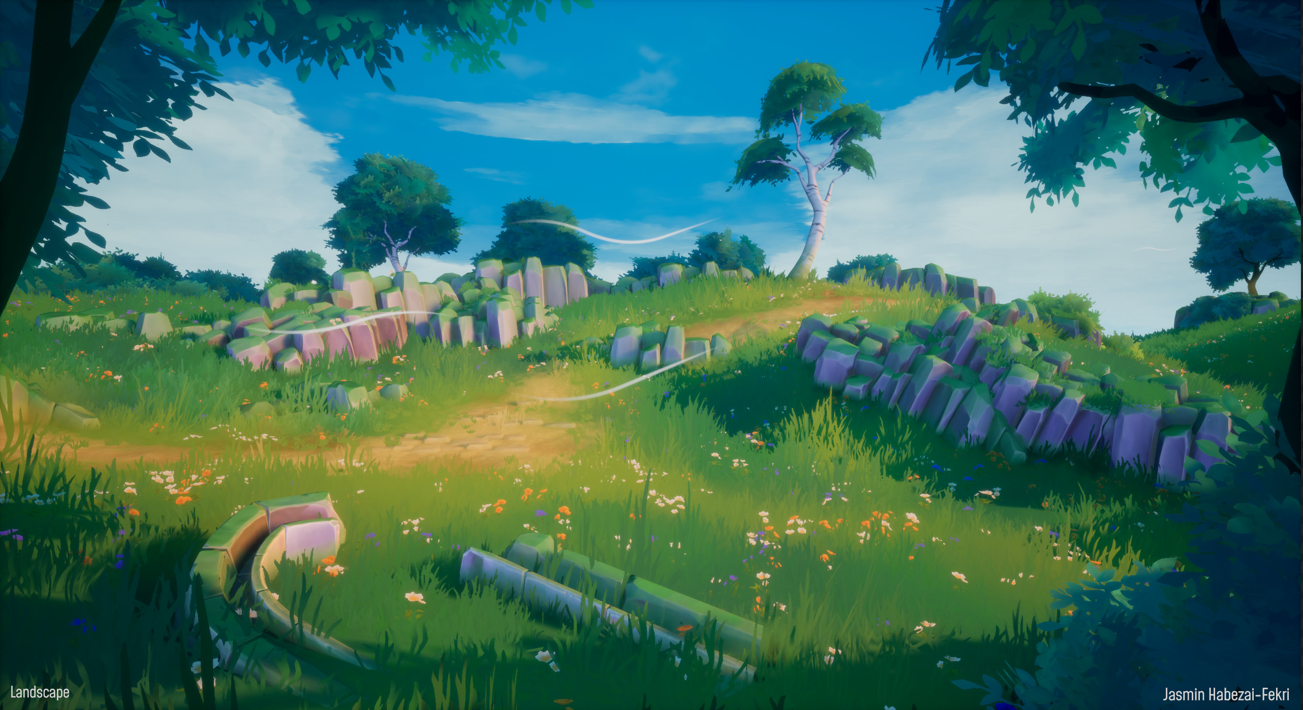 Jasmin habezai fekri stylized ue4 landscape